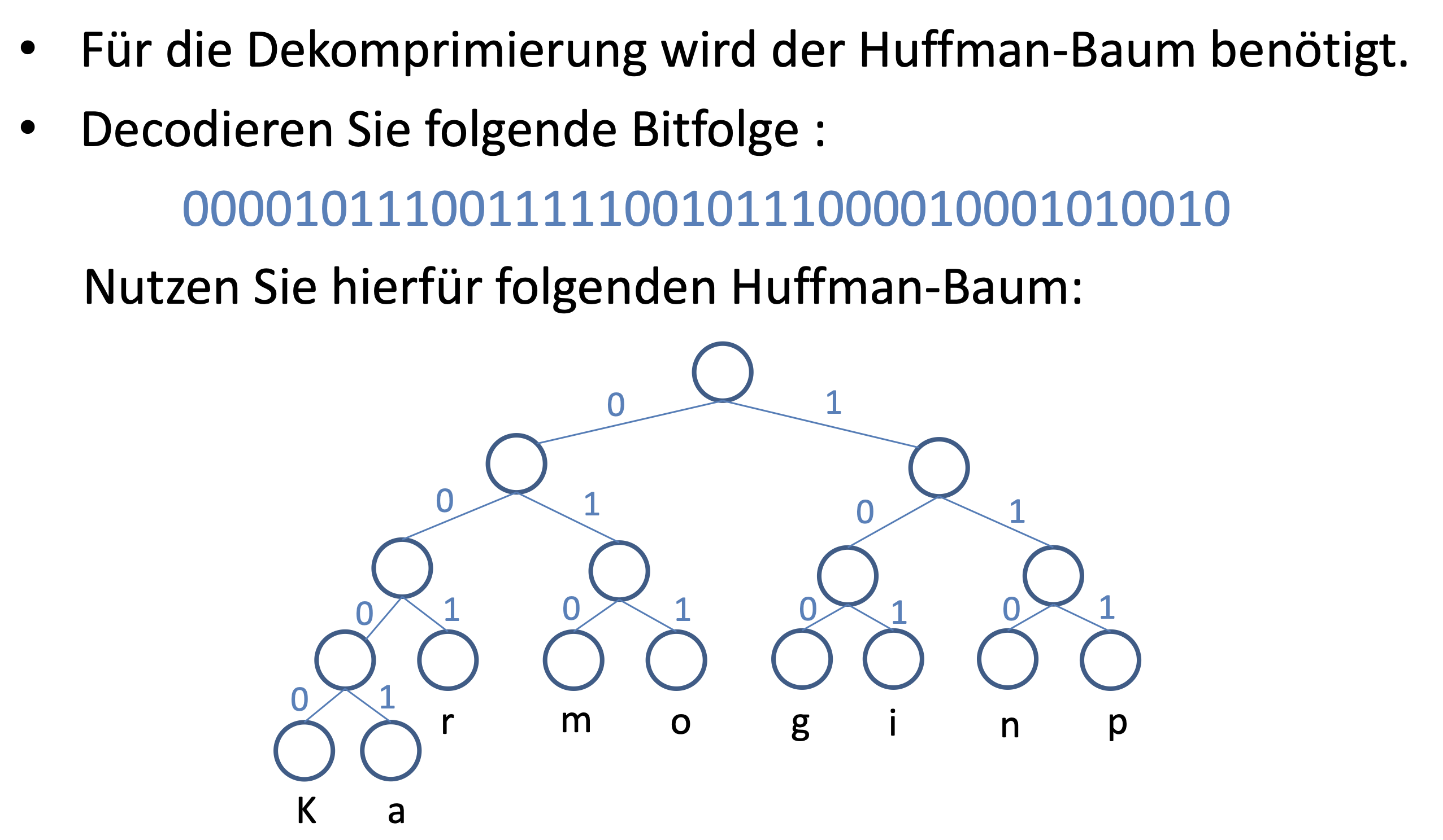 Dekomprimierungsaufgabe